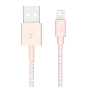 Griffin Charge/Sync Braided Cable with Lightning Connector 1M - Rose Gold
