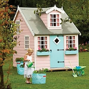 Shire 8 x 6ft Large Cottage & Bunk Wooden Childrens Playhouse