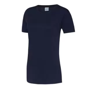 AWDis Just Cool Womens/Ladies Sports Plain T-Shirt (S) (Oxford Navy)