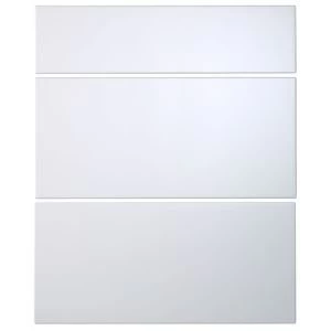 Cooke Lewis Raffello High Gloss White Drawer front W600mm Set of 3