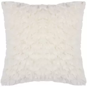 Fluff Ball Faux Fur Cushion Dreamy Cream, Dreamy Cream / 45 x 45cm / Polyester Filled