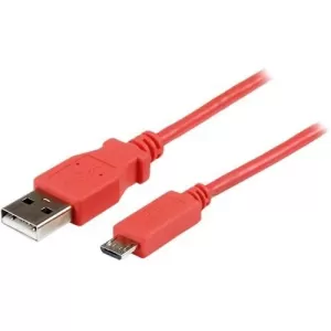 1m Pink Mobile Charge Sync USB to Slim Micro USB Cable for Smartphones and Tablets - A to Micro B