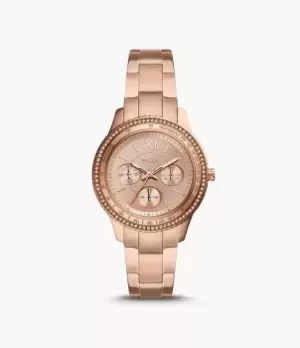 Fossil Women Stella Sport Multifunction Rose Gold-tone Stainless Steel Watch