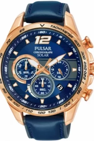 Mens Pulsar Chronograph Solar Powered Watch PZ5046X1