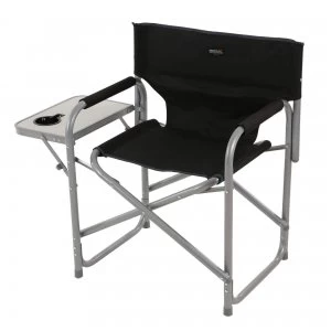 Director's Chair With Side Table Black Seal Grey