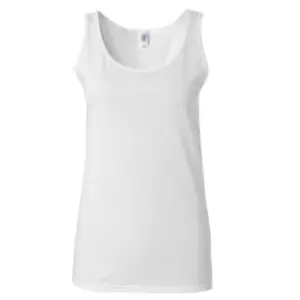 Gildan Ladies Soft Style Tank Top Vest (XL) (White)