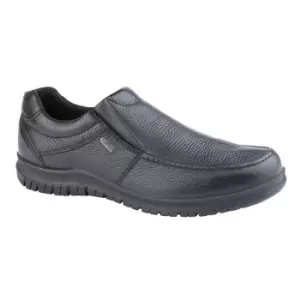 IMAC Mens Grain Leather Shoes (8 UK) (Black)