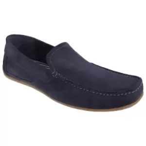 Roamers Mens Real Suede Moccasin Auto Shoes (8 UK) (Navy Blue)