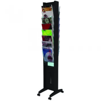 Original Fast Paper FloorStanding Display with 10 Compartments Black