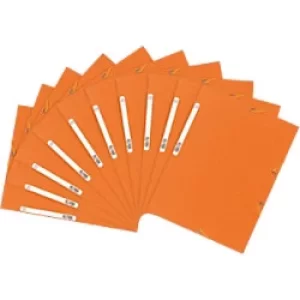 Exacompta Elasticated 3 Flap Folder A4, 400gsm, Orange, 5 Packs of 10