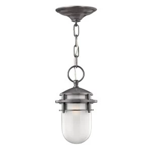 1 Light Outdoor Ceiling Chain Lantern Hematite, E27