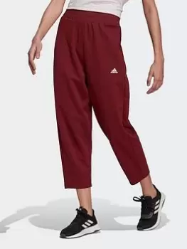 adidas Designed To Move Studio 7/8 Sport Joggers, Red, Size L, Women