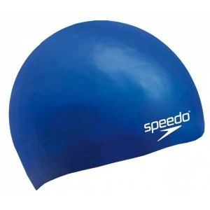 Speedo Moulded Silicone Caps Senior Royal Blue
