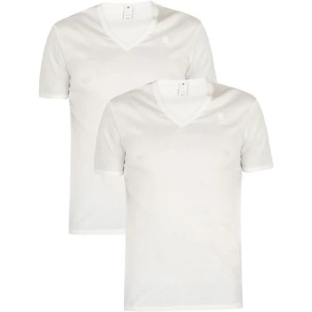 G-Star Raw 2 Pack Slim V-Neck T-Shirt mens T shirt in White - Sizes UK XS,UK S,UK M,UK L,UK XL,UK XXL