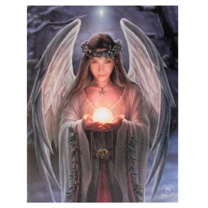 Small Yule Angel Canvas Picture by Anne Stokes