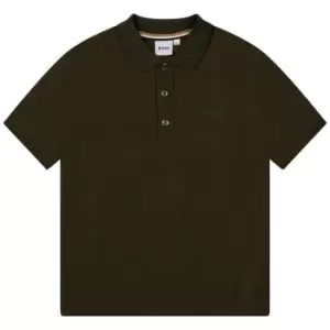 Boss Tonal Polo Shirt Juniors - Green