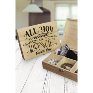 Personalised All You Need Is Love Small Keepsake Box