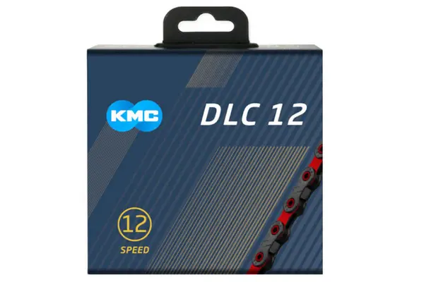 KMC DLC12 12 Speed Chain in Black and Red