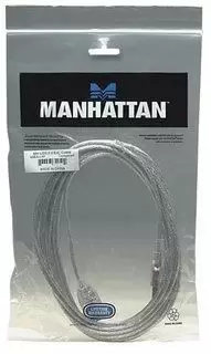 Manhattan Hi-Speed USB Extension Cable (3m) A Male / A Female (Silver)