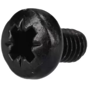 R-TECH 337004 Black Pozi Pan Head Machine Screws M4 6mm - Pack Of 100