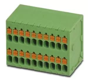 Phoenix Contact Sptd 1,5/ 6-H-3,5 Terminal Block, Wire To Brd, 6Pos, 14Awg