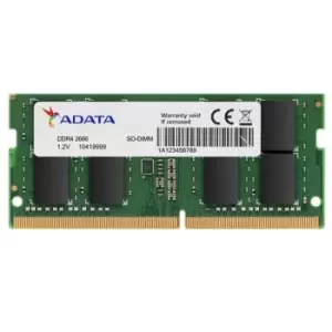 ADATA AD4S26664G19-SGN memory module 4GB 1 x 4GB DDR4 2666 MHz
