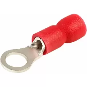 M4 Stud Size Red 25A Ring Connector Pack of 100 - Truconnect