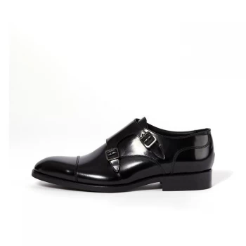 Reiss Rivington Monk Strap Smart Shoes - Black