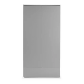 2 Door 1 Drawer Combi Wardrobe Grey Gloss - Lorena