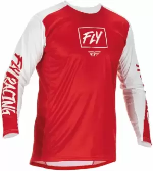 Fly Racing Lite Motocross Jersey, white-red, Size S, white-red, Size S