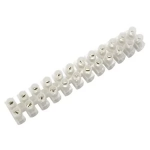 BQ White 3A 12 Way Cable Connector Strip