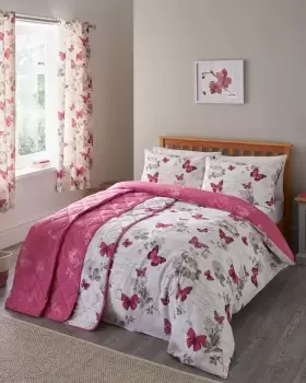 Cotton Traders Butterfly Bedspread in Pink