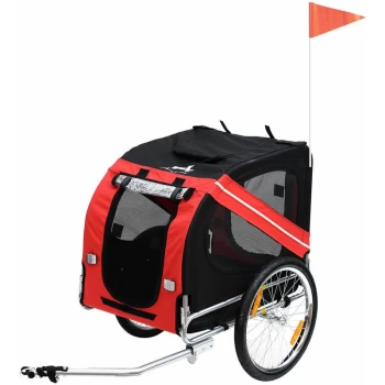 Bicycle Pet Trailer Dog Folding Jogger Stroller Carrier Cycle Luggage - Pawhut