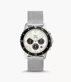 Fossil Men FB-01 Chronograph Stainless Steel Mesh Watch