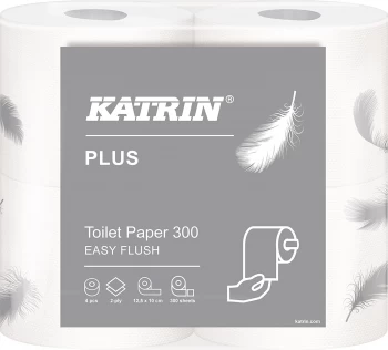 Katrin Plus Toilet Roll Easy Flush 2-Ply 300 Sheet Pack of 20 105003