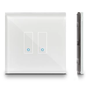 Iotty Smart Switch - Rectangular Model E, 2 Gang - White