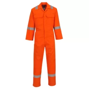 Biz Weld Mens Iona Flame Resistant Coverall Orange Medium 34"