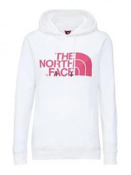 The North Face Drew Peak Pullover Hoodie - White/Pink, Size L, Women