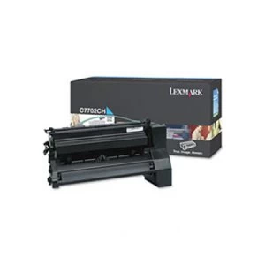 Lexmark C7702CH Cyan Laser Toner Ink Cartridge