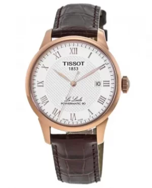 Tissot Le Locle Powermatic 80 Silver Dial Brown Leather Strap Mens Watch T006.407.36.033.00 T006.407.36.033.00