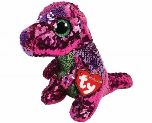 ty Stompy Pink Dinosaur Flippable Beanie Boo Multi