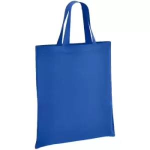 Brand Lab Cotton Short Handle Shopper Bag (One Size) (Royal Blue) - Royal Blue