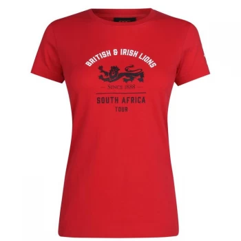 Canterbury British and Irish Lions Graphic Print T Shirt Ladies - Red/Black