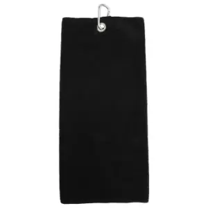 Towel City Microfibre Golf Towel (One Size) (Black)