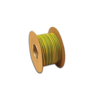 Cable Sleeving Reel, PVC Solid, 100M X 2MM Diameter - Green & Yellow