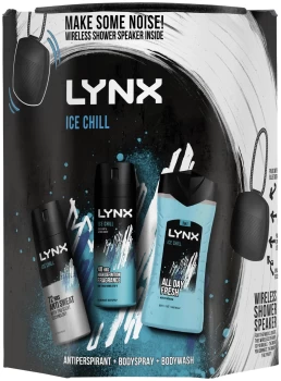 Lynx Ice Chill Trio & Shower Speaker Gift Set - wilko