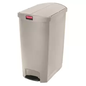 Rubbermaid SLIM JIM waste collector with pedal, capacity 90 l, WxHxD 403 x 813 x 637 mm, beige