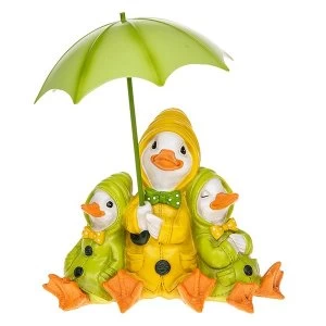 Puddle Duck Family With Brolly Ornament