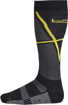 Lindstrands L Cool Socks, black-grey-yellow, Size 36 37 38 39 40, black-grey-yellow, Size 36 37 38 39 40