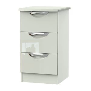 Indices 3-Drawer Bedside Cabinet - White/Grey